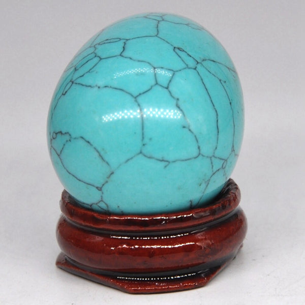 Blue Howlite Turquoise Egg-ToShay.org