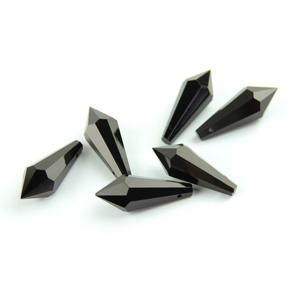 Black Crystal Icicle Pendants-ToShay.org