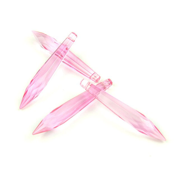 Pink Crystal Icicle Pendants-ToShay.org