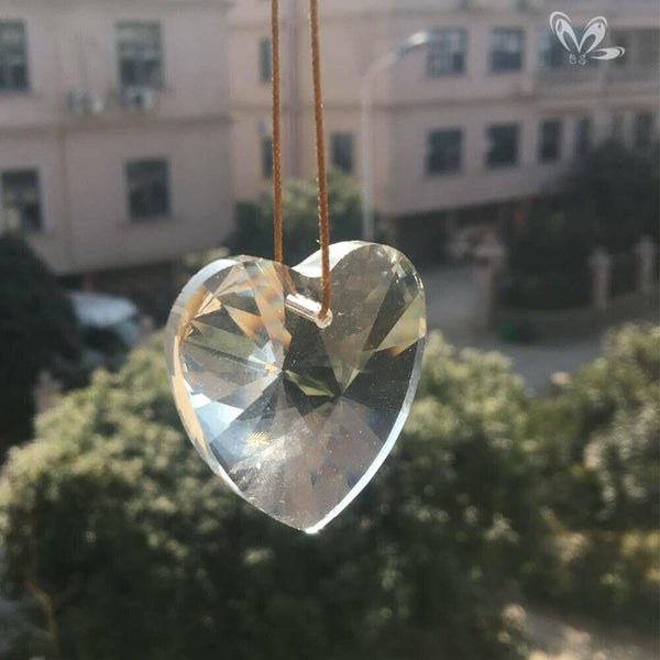 Clear Crystal Heart Pendant-ToShay.org