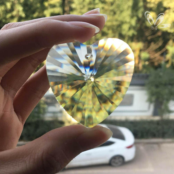 Clear Crystal Heart Pendant-ToShay.org