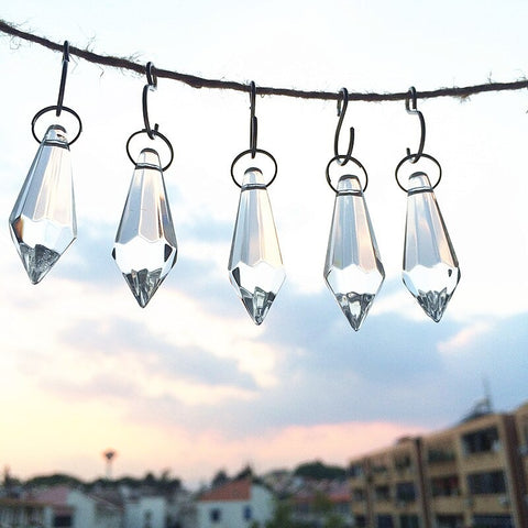 Clear Crystal Icicle Pendants-ToShay.org