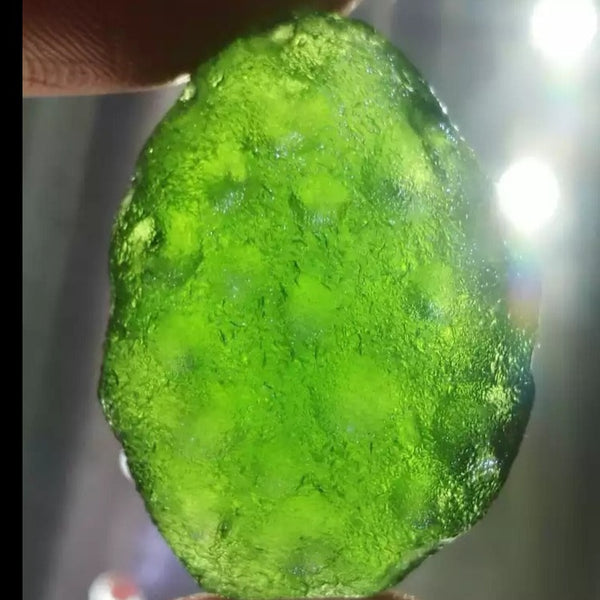 Green Moldavite Meteorite Glass Rock-ToShay.org