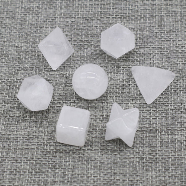 White Crystal Platonic Solids-ToShay.org