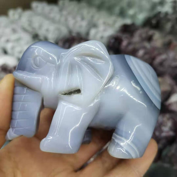 Grey Agate Elephant-ToShay.org