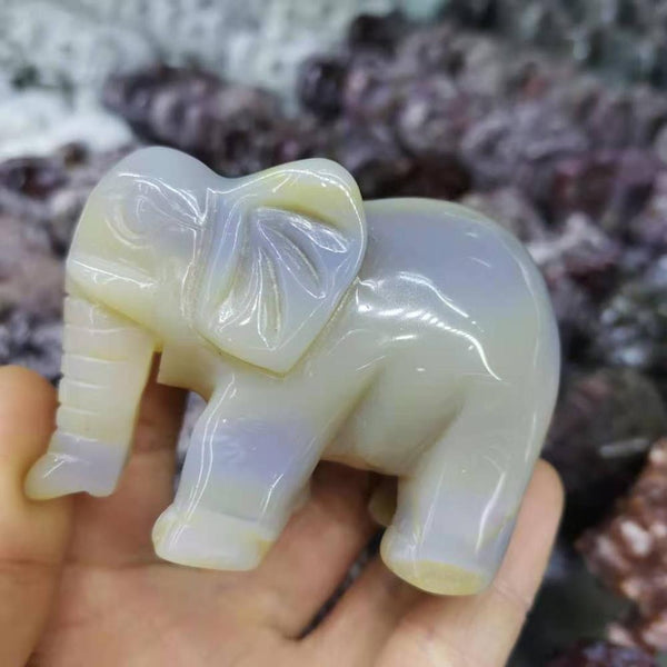 Grey Agate Elephant-ToShay.org