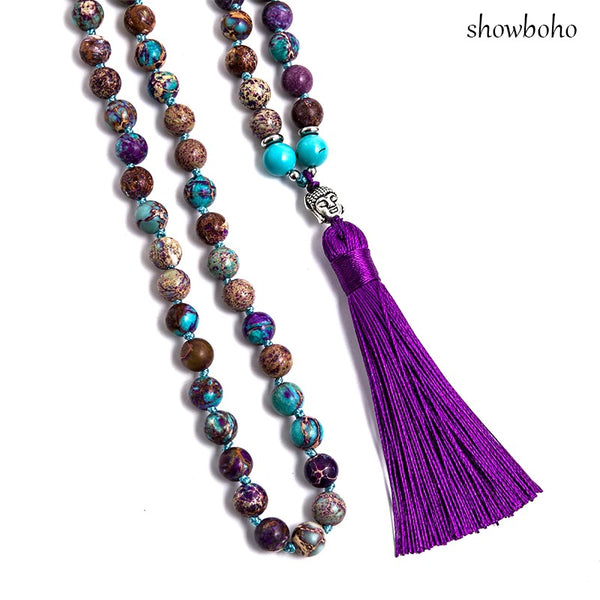 Blue Turquoise Mala Beads-ToShay.org