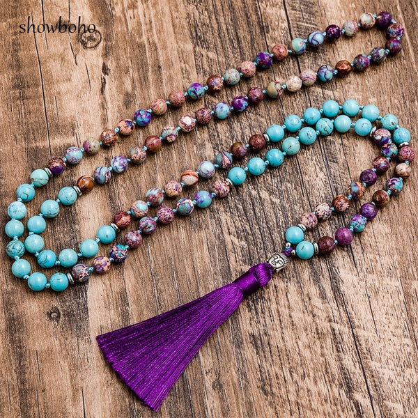 Blue Turquoise Mala Beads-ToShay.org