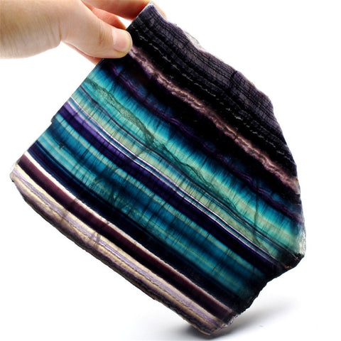 Purple Stripe Fluorite Slice-ToShay.org