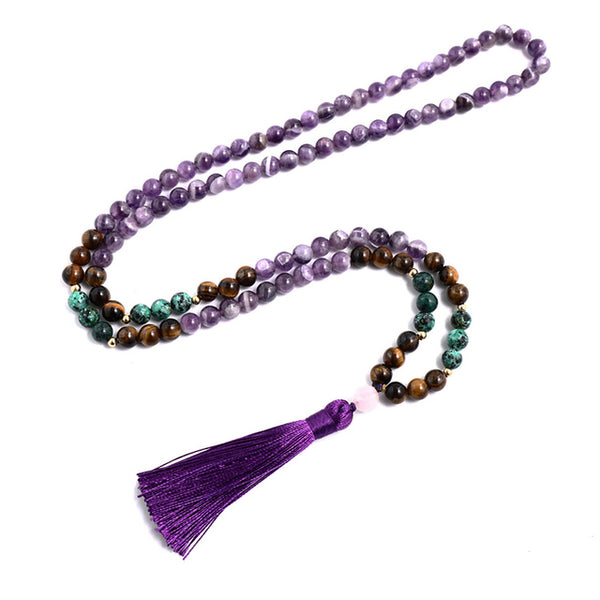 Purple Amethyst Mala Beads-ToShay.org