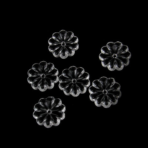 Clear Rosette Flower Bead-ToShay.org