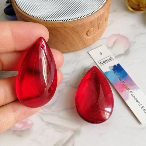 Red Crystal Teardrop Prisms-ToShay.org