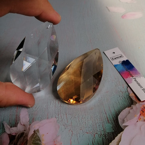 Mixed Crystal Teardrop Pendant-ToShay.org
