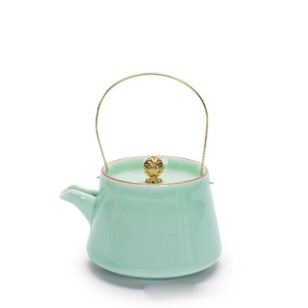 Celadon Ceramic Beam Tea Pot-ToShay.org