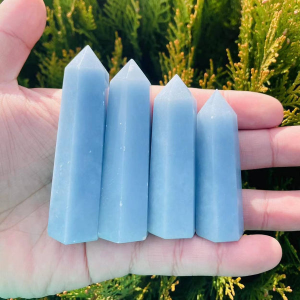 Blue Angelite Crystal Point-ToShay.org