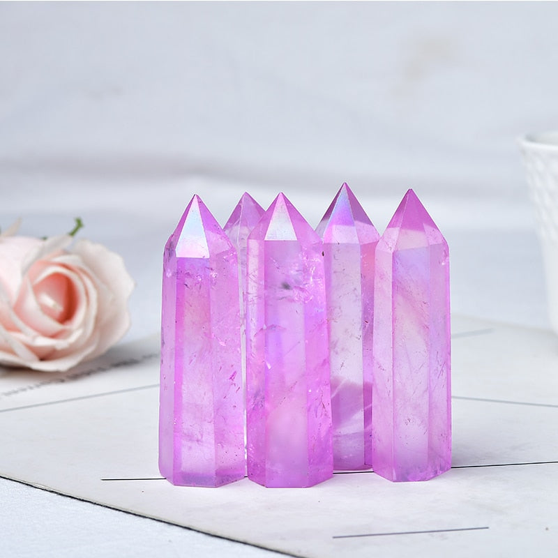 Purple Aura Crystal Point-ToShay.org