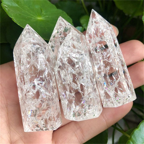 Clear Quartz Crack Crystal Wands-ToShay.org