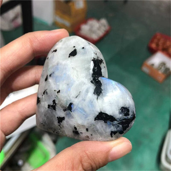 White Moonstone Crystal Heart-ToShay.org