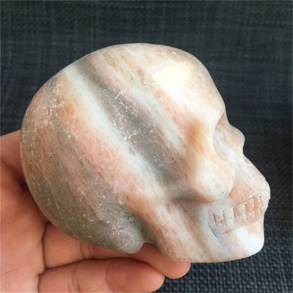 Pink Pork Stone Skull-ToShay.org