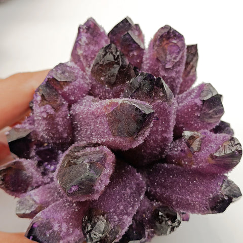 Purple Ghost Quartz Crystal Cluster-ToShay.org