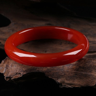 Red Agate Chalcedony Bangle-ToShay.org