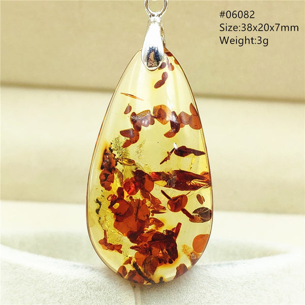 Yellow Amber Flower Crystal Pendant-ToShay.org