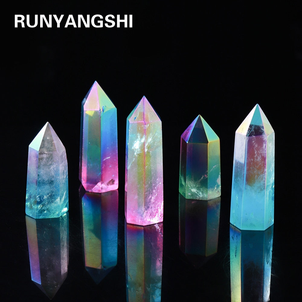 Rainbow Aura Crystal Point-ToShay.org