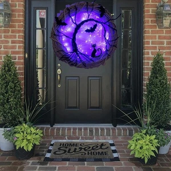 Halloween Wreath LED Light-ToShay.org