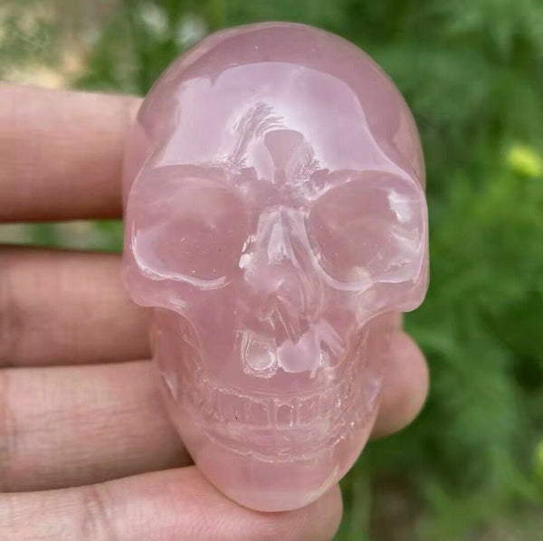 Pink Powder Quartz Skull-ToShay.org