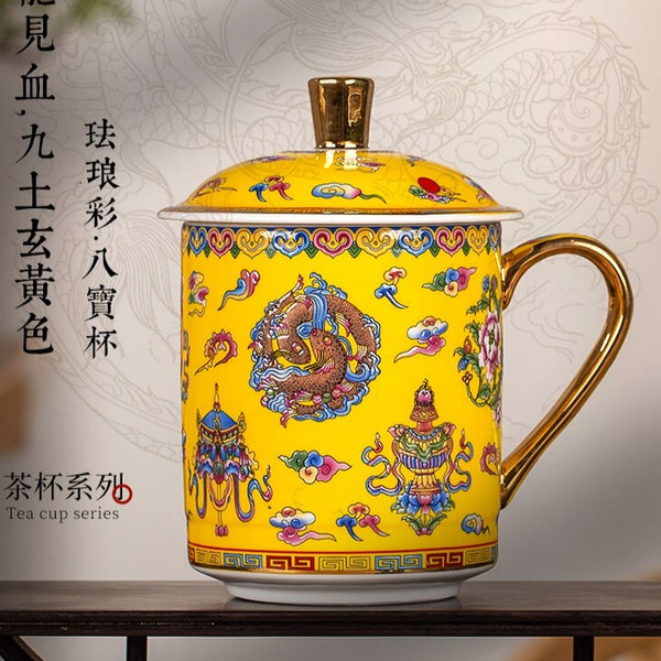 Jingdezhen Enamel Tea Cups-ToShay.org