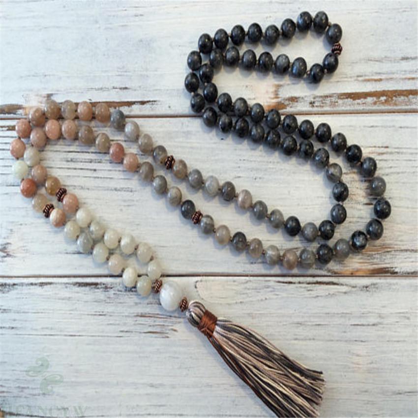 Mixed Spectrolite Mala Beads - Main Image