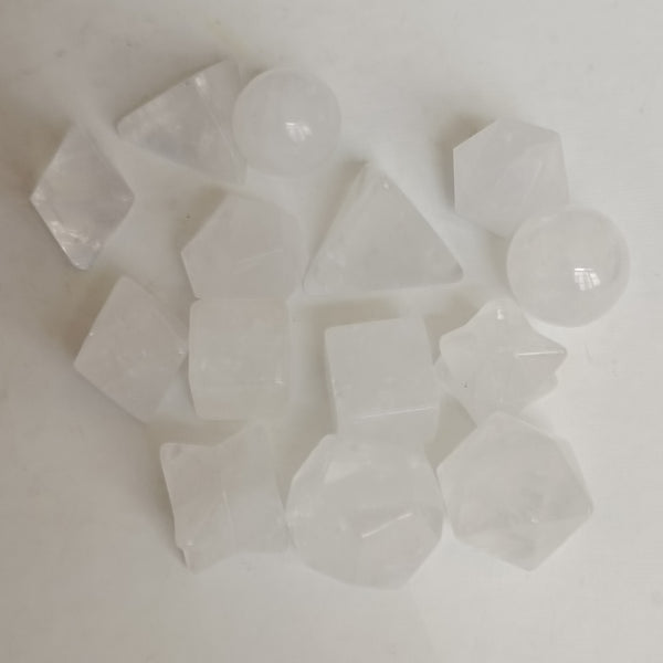 White Quartz Platonic Solids-ToShay.org