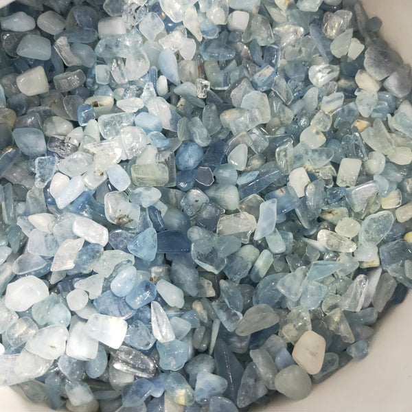 Blue Aquamarine Crystal Pebbles-ToShay.org