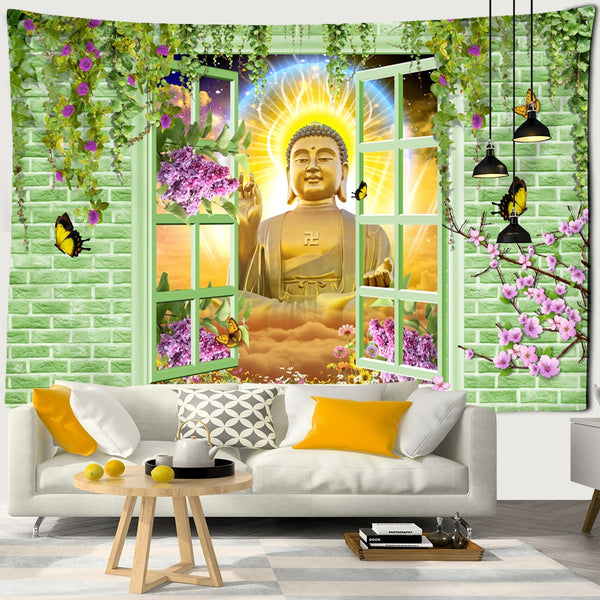 Buddha Window Tapestry-ToShay.org