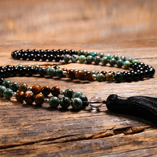 Black Agate Mala Beads-ToShay.org