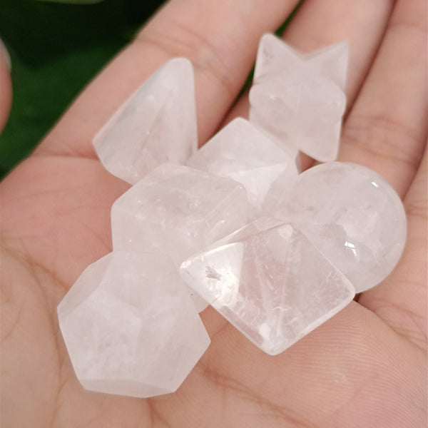 White Quartz Platonic Solids-ToShay.org