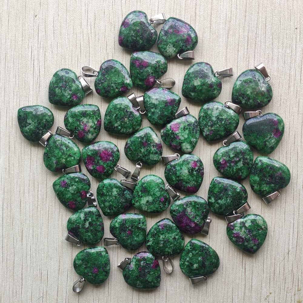 Mixed Crystal Heart Pendants-ToShay.org