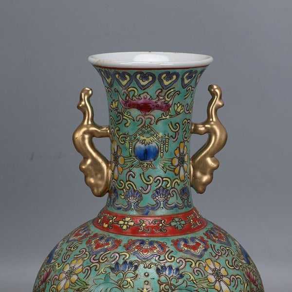 Qing Qianlong Enamel Vase-ToShay.org