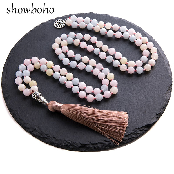 Pink Morganite Mala Beads-ToShay.org