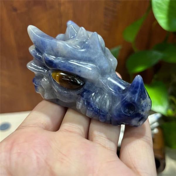 Blue Sodalite Dragon Head-ToShay.org
