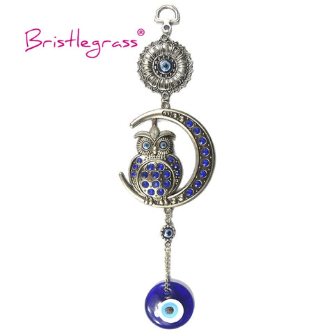 Blue Evil Eye Owl Amulet-ToShay.org