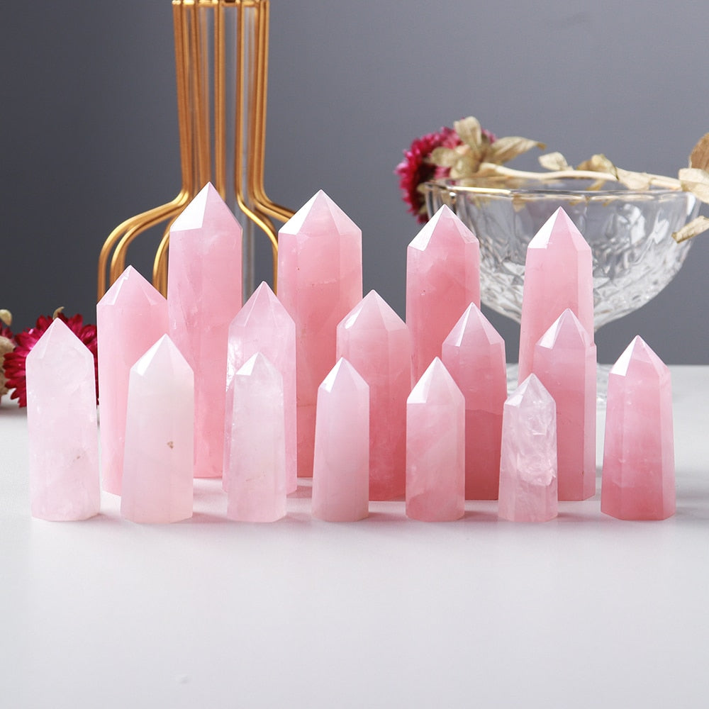 Pink Rose Quartz Crystal Point-ToShay.org