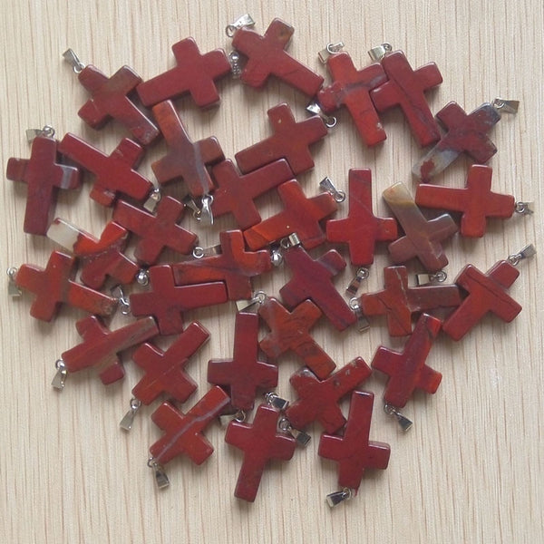 Mixed Crystal Cross Pendants-ToShay.org