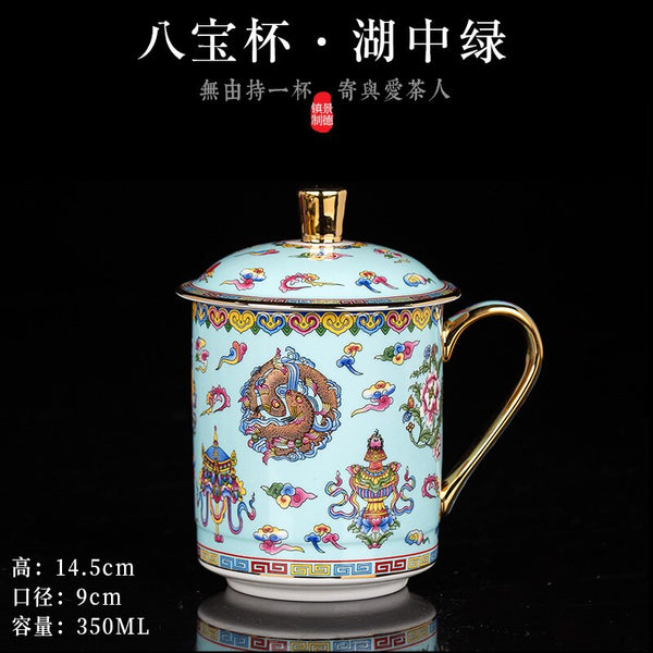 Jingdezhen Enamel Tea Cups-ToShay.org