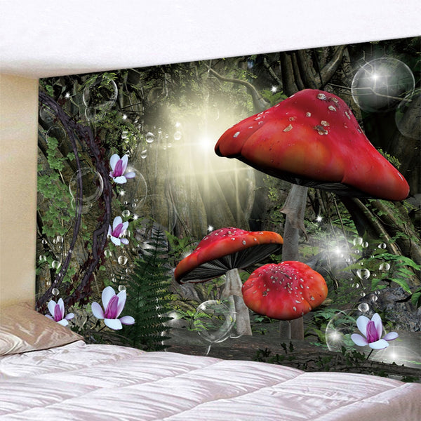 Mushroom Forest Tapestry-ToShay.org