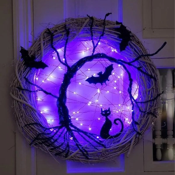 Halloween Wreath LED Light-ToShay.org