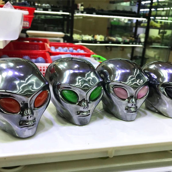 Silver Terahertz Alien Skull-ToShay.org