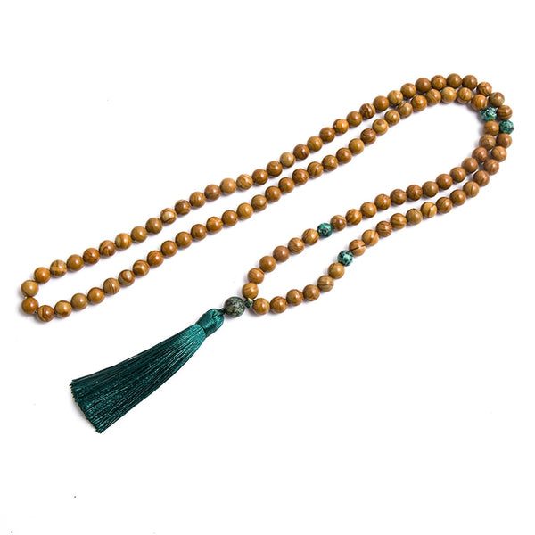 Yellow Wood Jasper Mala Beads-ToShay.org