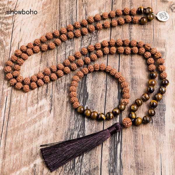 Rudraksha Mala Necklace-ToShay.org