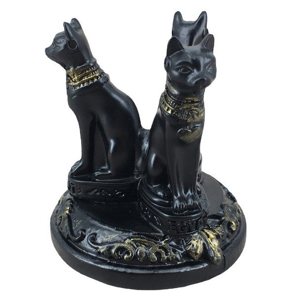 Black Cat Crystal Ball Statue-ToShay.org